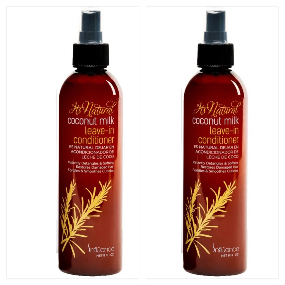 Influance It's Natural Coconut Milk Leave In Conditioner 2 Pack Set