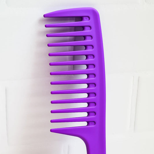 Wide Tooth Detangle & Style Comb - Purple